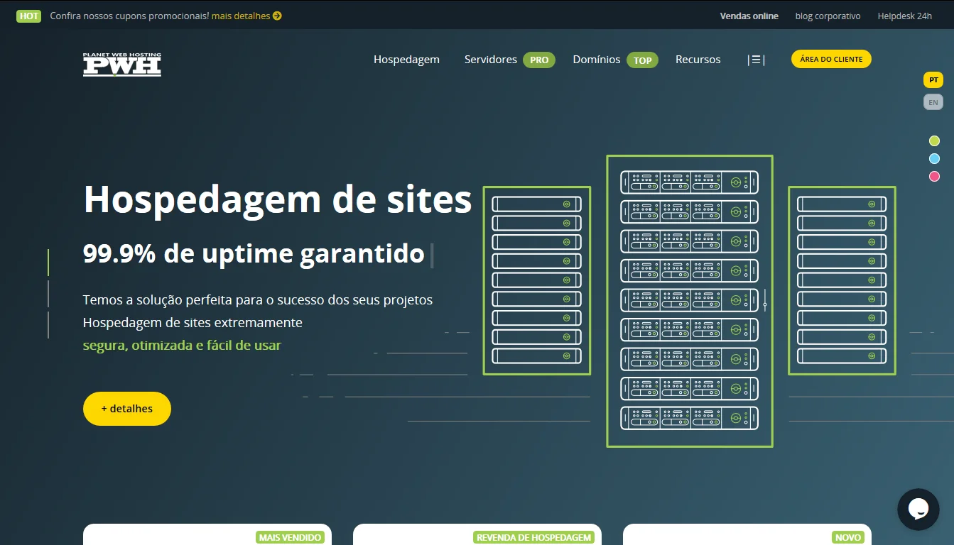 Soluções em Hospedagem de Sites e Servidores - PWH
